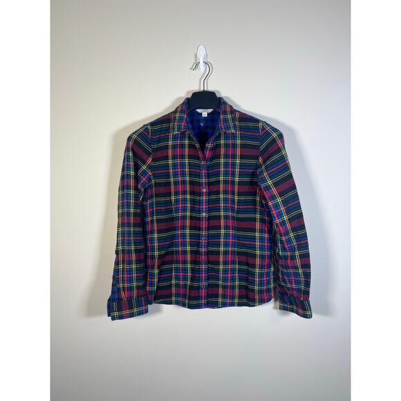 L.L. Bean Signature Reversible Button Flannel Size Womens 6 *SEE DESCRIPTION* - Picture 4 of 8